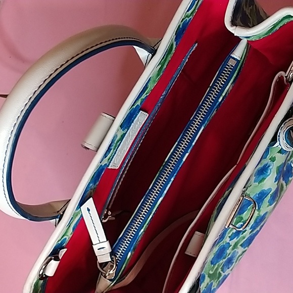Dooney and Bourke Satchel Bag Blue Floral 💙💙💙 - Picture 7 of 11